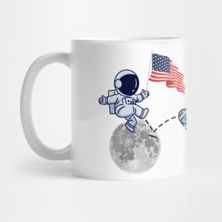 Cold War Space Race American Victory Mug